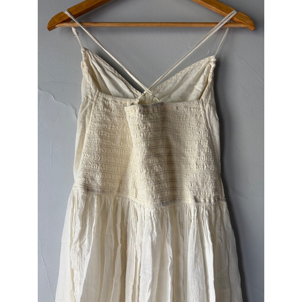 Intimately Free People Heating Up Maxi Slip Cream Hook and Eye Midi Dress Large - Picture 7 of 7